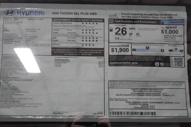 2026 Hyundai TUCSON SEL Plus AWD