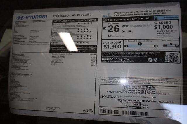 2026 Hyundai TUCSON SEL Plus AWD