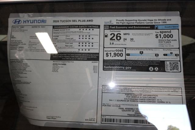 2026 Hyundai TUCSON SEL Plus AWD