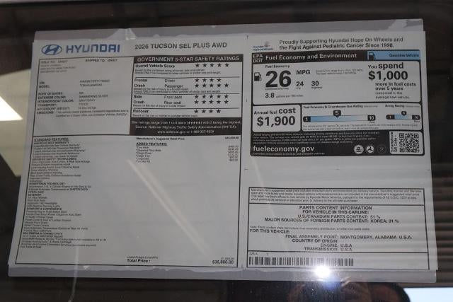 2026 Hyundai TUCSON SEL Plus AWD
