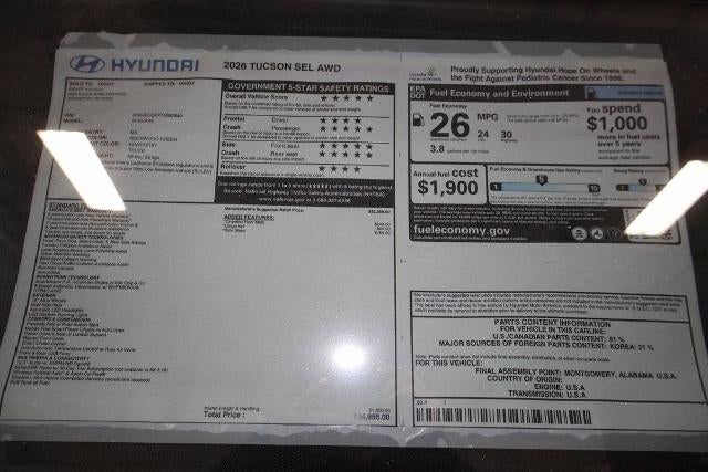 2026 Hyundai TUCSON SEL AWD