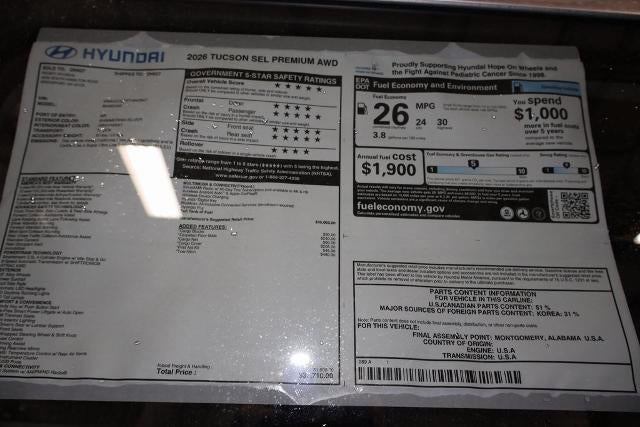 2026 Hyundai TUCSON SEL Premium AWD