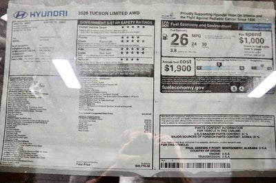 2026 Hyundai TUCSON Limited AWD