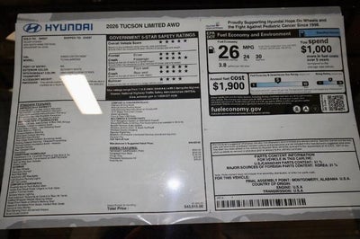 2026 Hyundai TUCSON Limited AWD