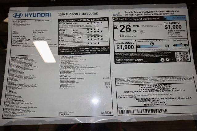 2026 Hyundai TUCSON Limited AWD