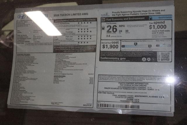2026 Hyundai TUCSON Limited AWD