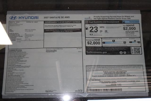 2027 Hyundai SANTA FE SE AWD