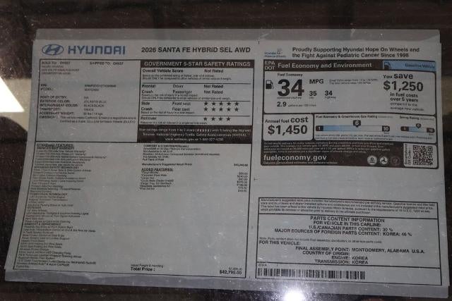 2026 Hyundai SANTA FE Hybrid SEL AWD