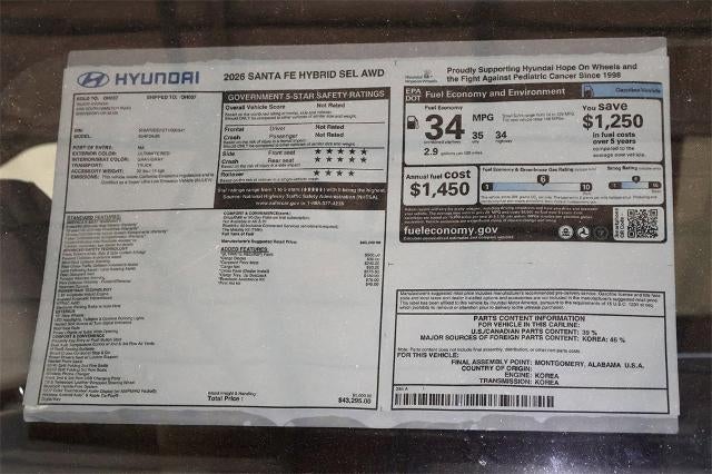 2026 Hyundai SANTA FE Hybrid SEL AWD