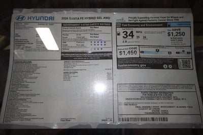 2026 Hyundai SANTA FE Hybrid SEL AWD