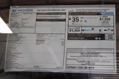 2027 Hyundai SANTA FE Hybrid SEL AWD