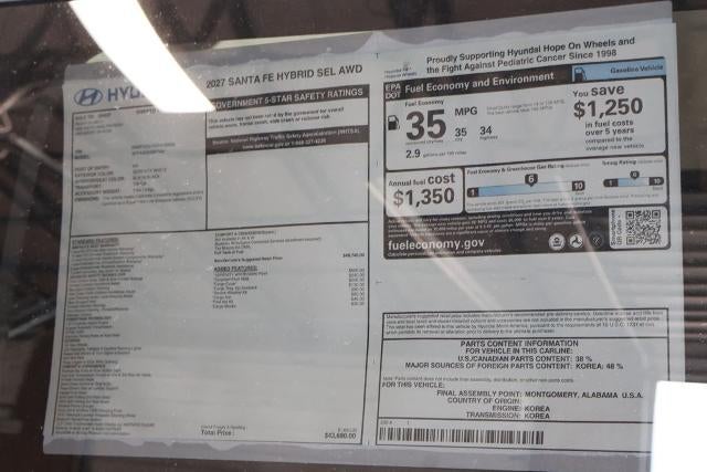 2027 Hyundai SANTA FE Hybrid SEL AWD