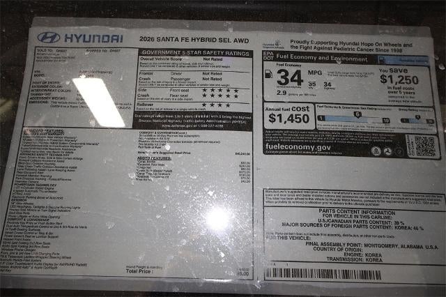 2026 Hyundai SANTA FE Hybrid SEL AWD