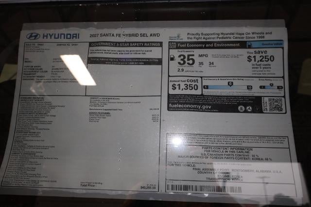 2027 Hyundai SANTA FE HYBRID SEL AWD