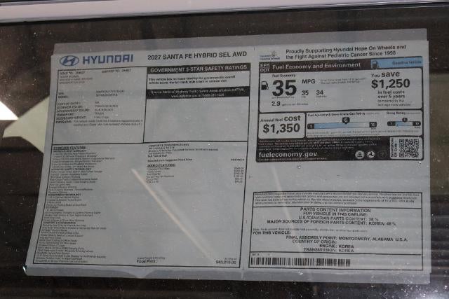 2027 Hyundai SANTA FE HYBRID SEL AWD