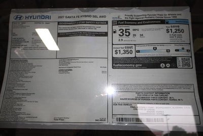 2027 Hyundai SANTA FE Hybrid SEL AWD