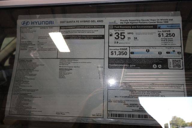 2027 Hyundai SANTA FE Hybrid SEL AWD