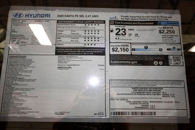 2026 Hyundai SANTA FE SEL AWD
