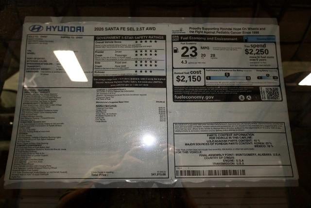 2026 Hyundai SANTA FE SEL AWD