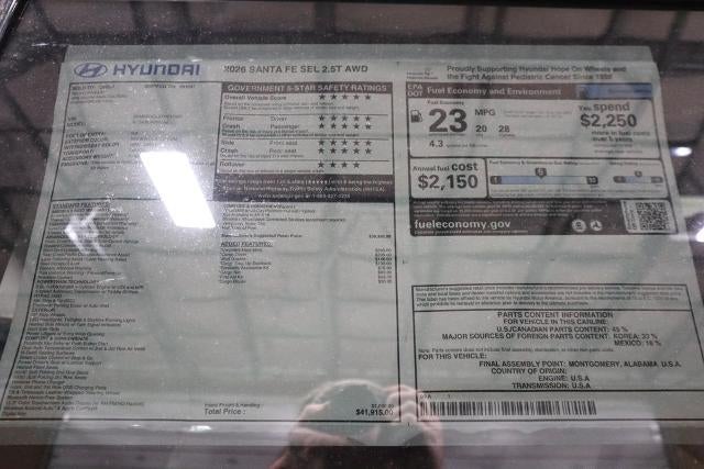 2026 Hyundai SANTA FE SEL AWD