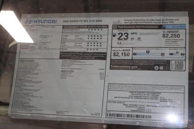 2026 Hyundai SANTA FE SEL AWD