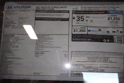2027 Hyundai SANTA FE HYBRID Limited 6P AWD
