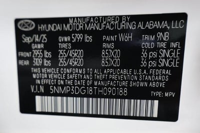 2026 Hyundai SANTA FE Hybrid Limited 6P AWD