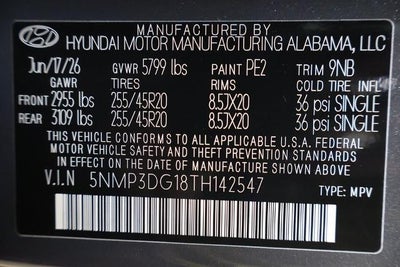 2026 Hyundai SANTA FE Hybrid Limited 7P AWD