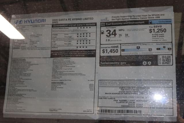 2026 Hyundai SANTA FE Hybrid Limited 6P AWD