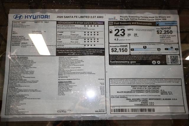 2026 Hyundai SANTA FE Limited 7P AWD