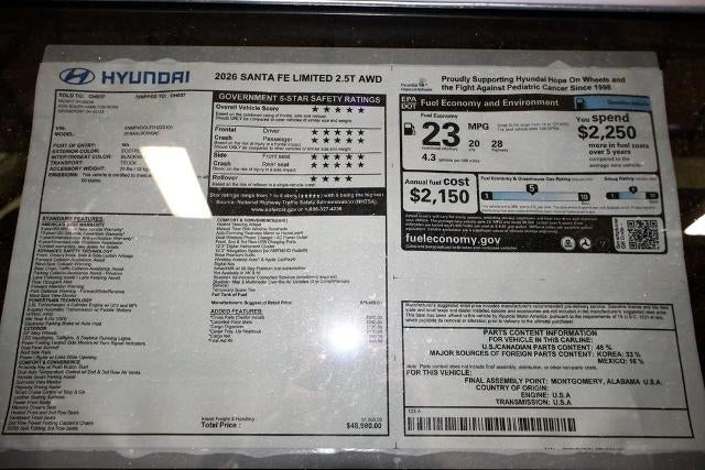 2026 Hyundai SANTA FE Limited 6P AWD