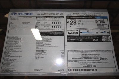 2026 Hyundai SANTA FE Limited 7P AWD