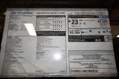 2026 Hyundai SANTA FE Limited 7P AWD