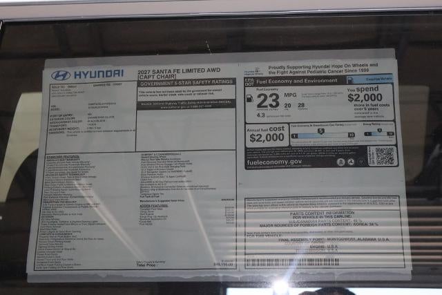 2027 Hyundai SANTA FE Limited 6P AWD