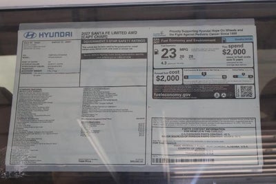 2027 Hyundai SANTA FE Limited 6P AWD