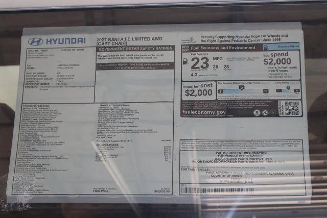 2027 Hyundai SANTA FE Limited 6P AWD