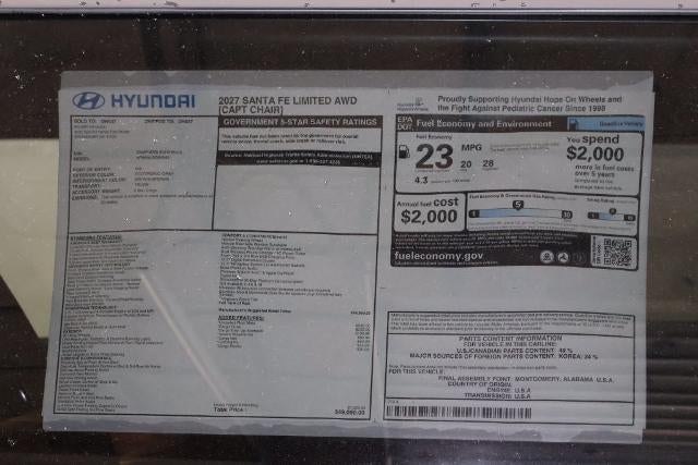 2027 Hyundai SANTA FE Limited 6P AWD