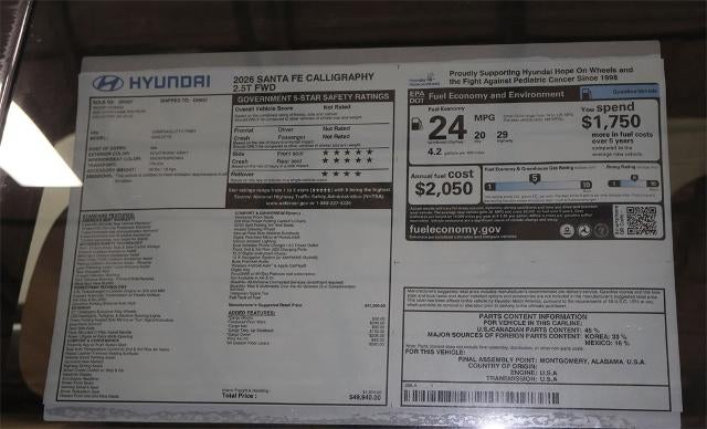 2026 Hyundai SANTA FE Calligraphy FWD