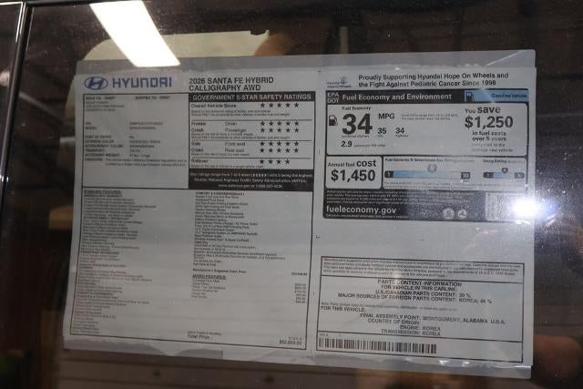 2026 Hyundai SANTA FE Hybrid Calligraphy AWD