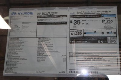 2027 Hyundai SANTA FE Hybrid Calligraphy AWD
