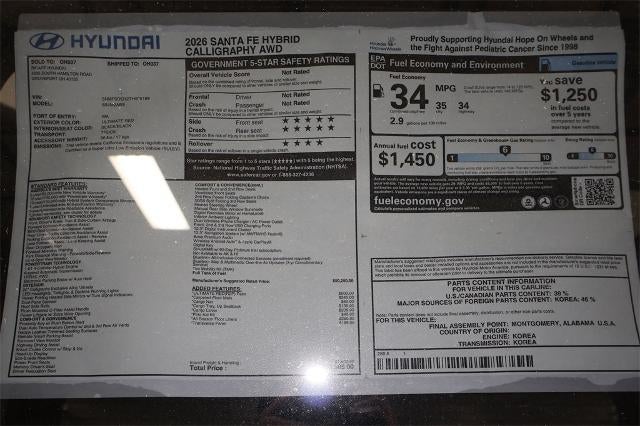 2026 Hyundai SANTA FE Hybrid Calligraphy AWD