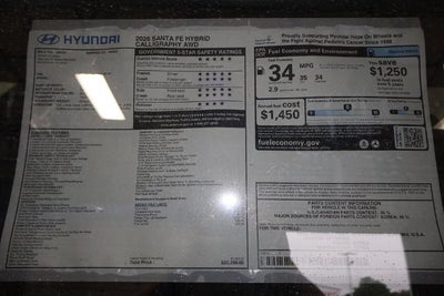 2026 Hyundai SANTA FE Hybrid Calligraphy AWD