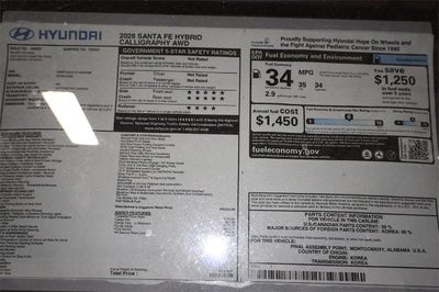 2026 Hyundai SANTA FE Hybrid Calligraphy AWD