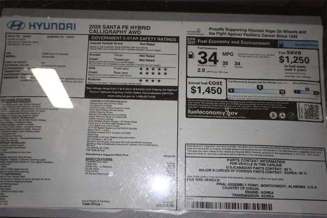 2026 Hyundai SANTA FE Hybrid Calligraphy AWD