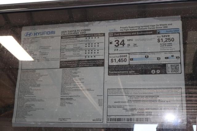 2026 Hyundai SANTA FE Hybrid Calligraphy AWD
