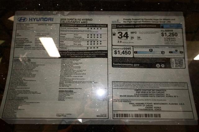 2026 Hyundai SANTA FE Hybrid Calligraphy AWD