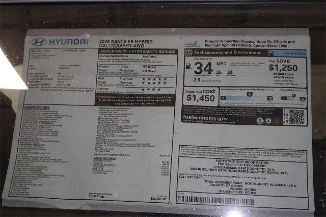 2026 Hyundai SANTA FE Hybrid Calligraphy AWD