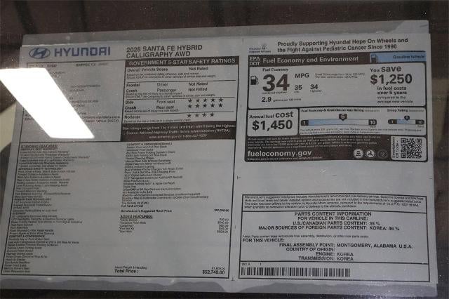 2026 Hyundai SANTA FE Hybrid Calligraphy AWD