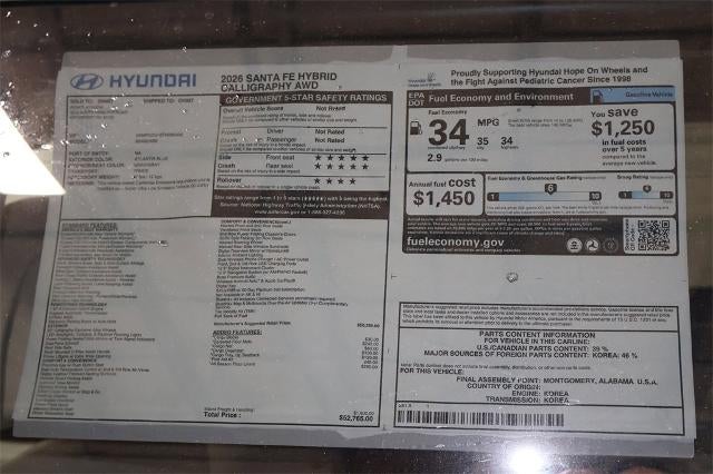 2026 Hyundai SANTA FE Hybrid Calligraphy AWD