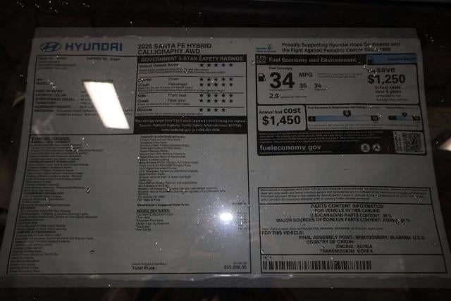 2026 Hyundai SANTA FE Hybrid Calligraphy AWD